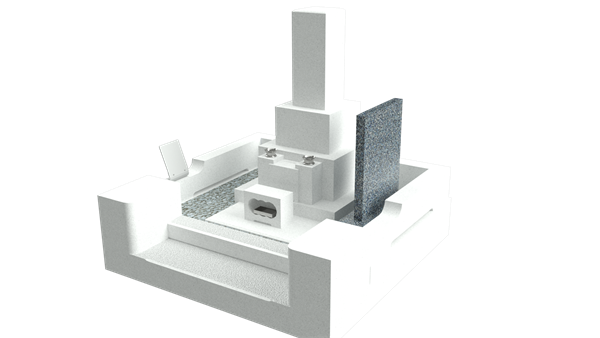 ルーツプレート和型墓石２セットアップ